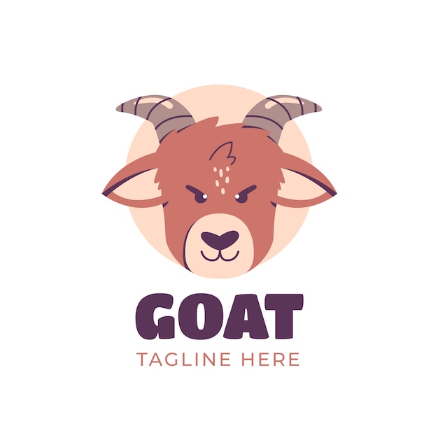 Free vector goat logo template design