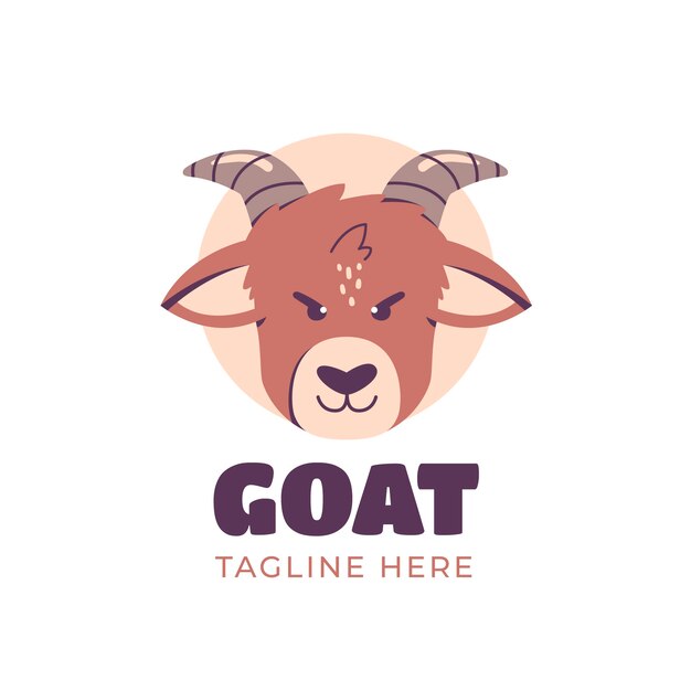 Goat logo template design