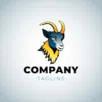 Бесплатное векторное изображение Дизайн логотипа козла