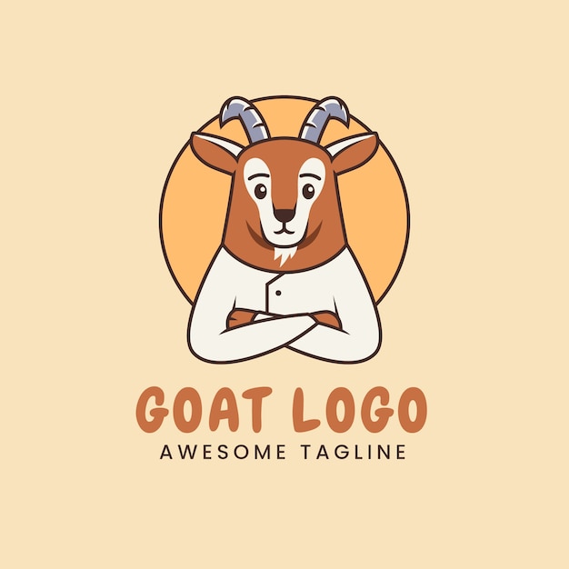 Goat logo template design