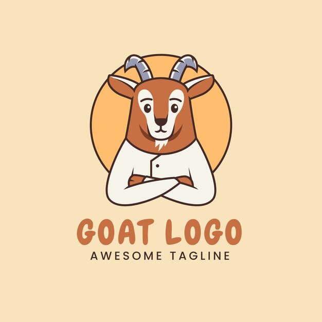 Goat logo template design