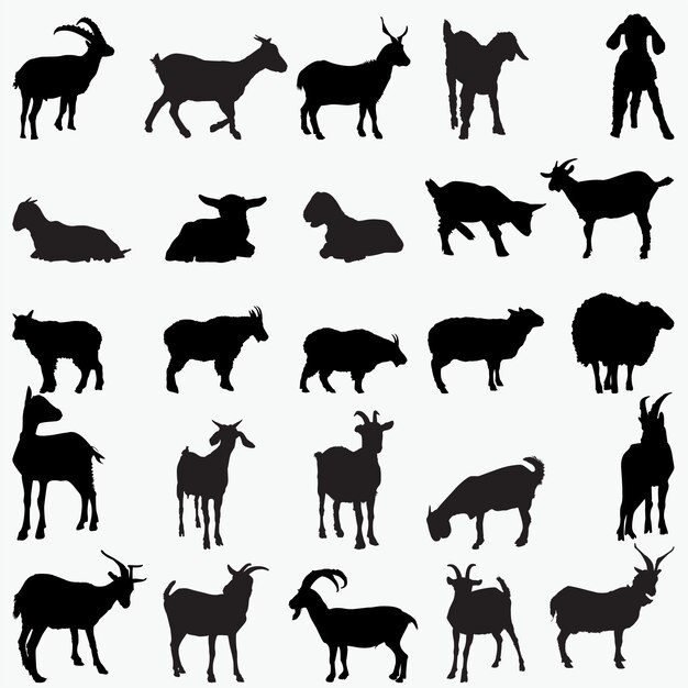 Download Free Goat Silhouette Vectors 300 Images In Ai Eps Format
