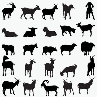 Download Free Goat Silhouette Vectors 300 Images In Ai Eps Format