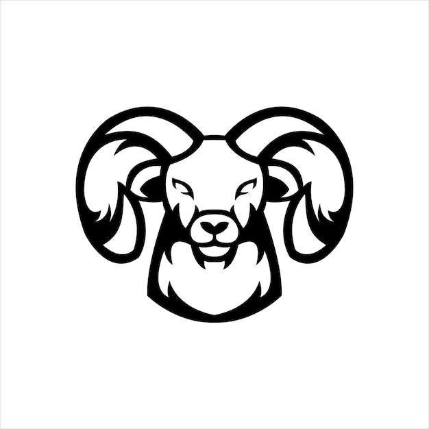 Goat simple mascot logo design