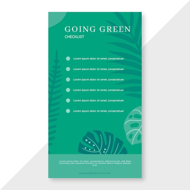 Going green checklist