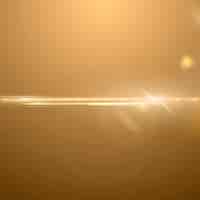 Free vector gold anamorphic lens flare vector lighting effect background