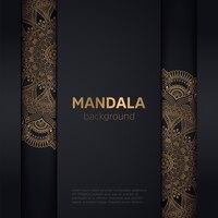 Free vector gold background with mandala