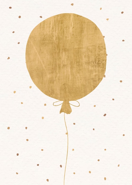 Free vector gold balloon invitation card festive background