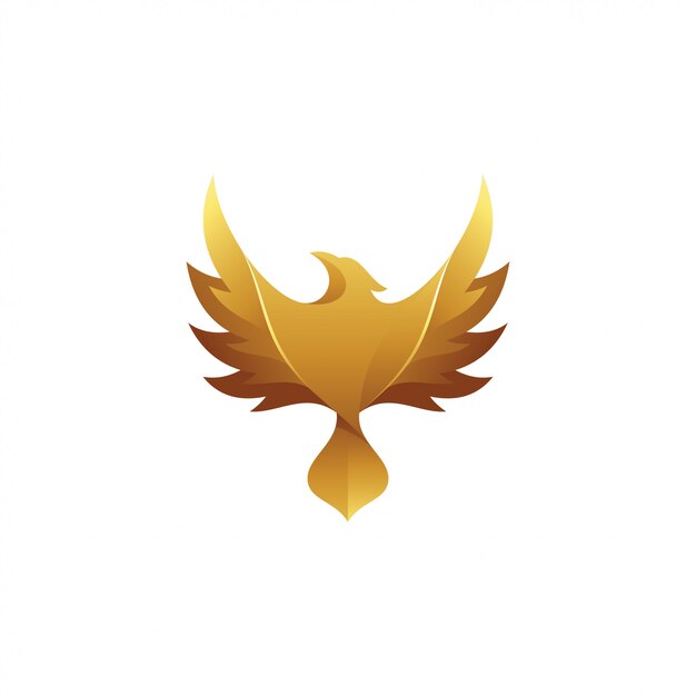 Premium Vector Gold Bird Eagle Falcon Hawk Wing Logo