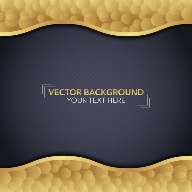 Free vector gold and black background