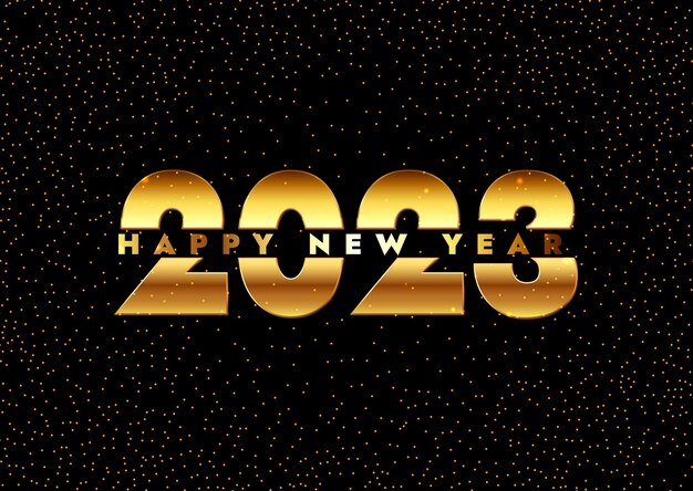 Gold and black Happy New Year background 1010
