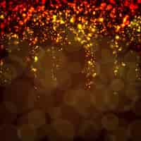 Free vector gold and bokeh abstract background