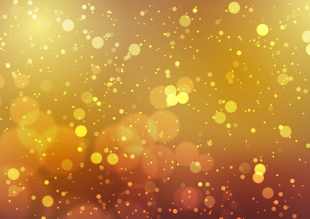 Gold bokeh lights