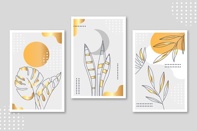 Gold botanical cover collection