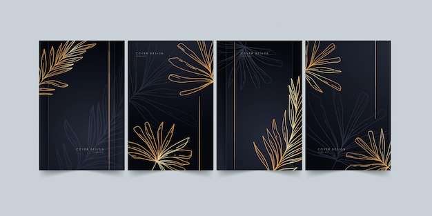 Gold botanical cover collection