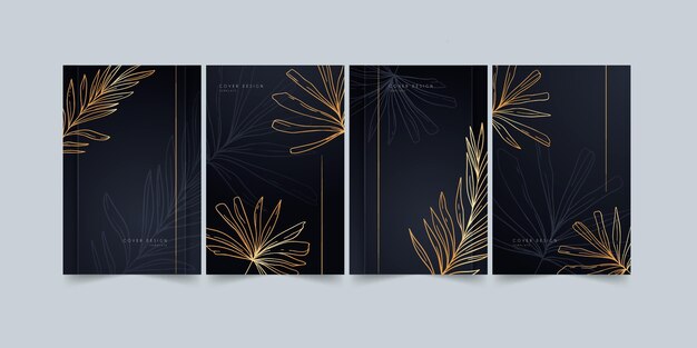 Gold botanical cover collection