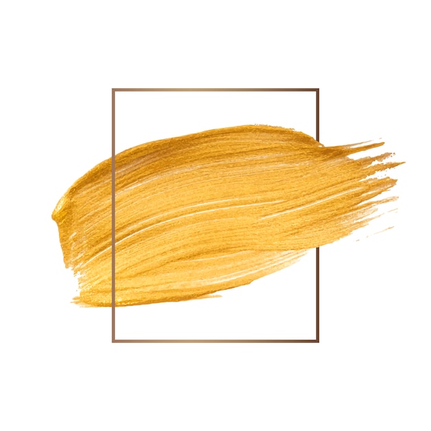 Gold brush stroke