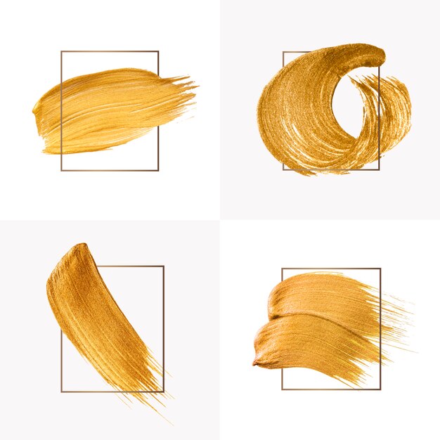 Gold brush strokes collection