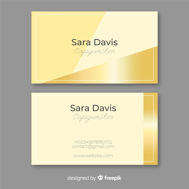 Gold business card