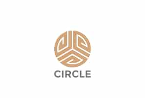 Vettore gratuito logo del ciclo infinito di moda di lusso gold circle.