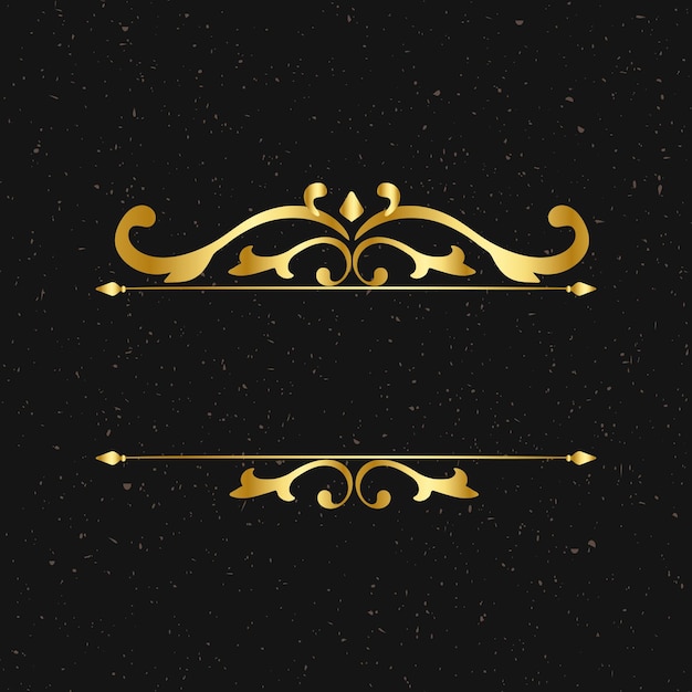 Бесплатное векторное изображение Золотая классная рамка старинные украшения