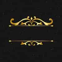 Free vector gold classy frame ornaments  vintage