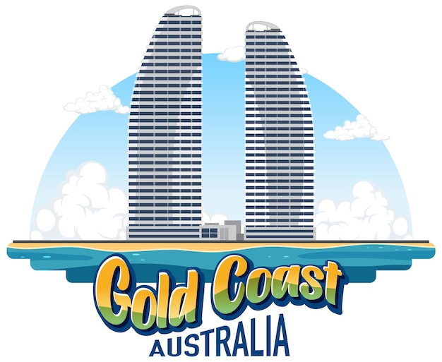無料ベクター ゴールド コースト オーストラリアの建物のランドマーク