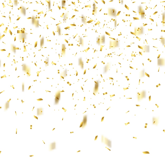 Gold confetti background