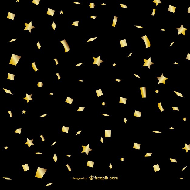 Free Vector | Gold confetti background