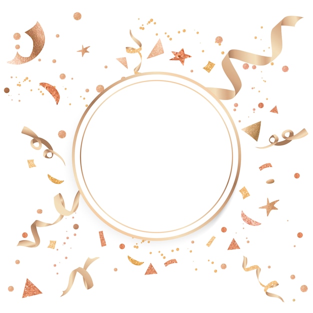 Free vector gold confetti celebratory design