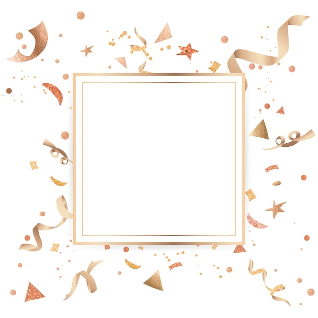 Free vector gold confetti celebratory design