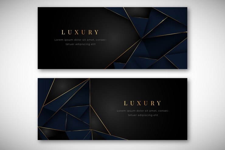 Free Vector gold detailed banners pack