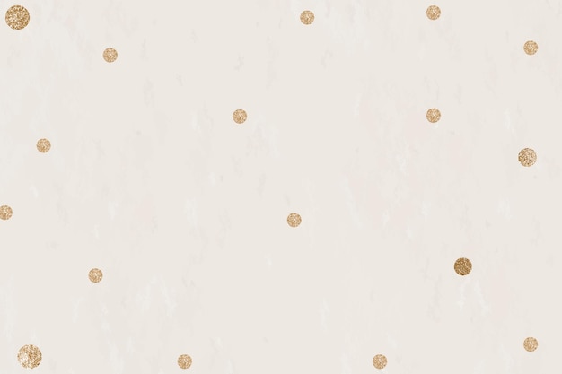 Free vector gold dots beige background vector