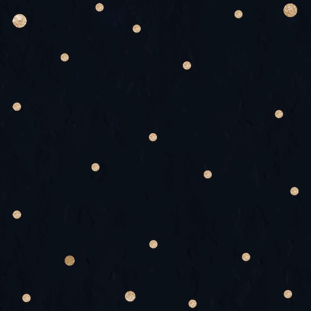 Free vector gold dots black background psd for social media