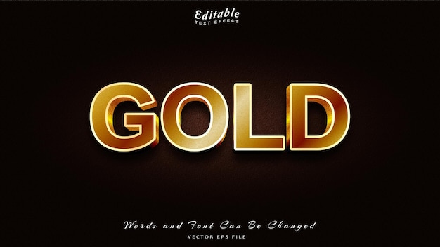 Gold editable text effect free font