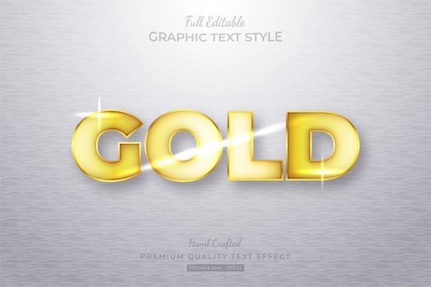 Gold editable text style effect premium