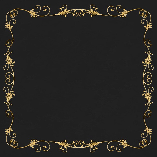 Gold filigree frame border