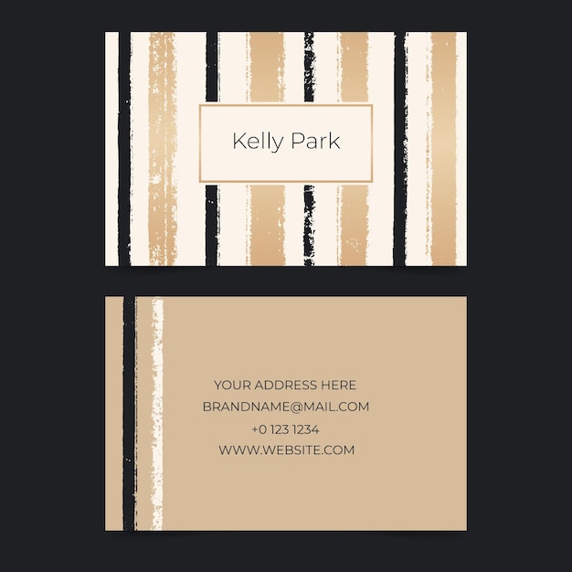 Free vector gold foil business card template