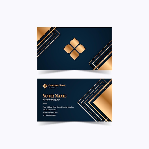 Free vector gold foil business card template