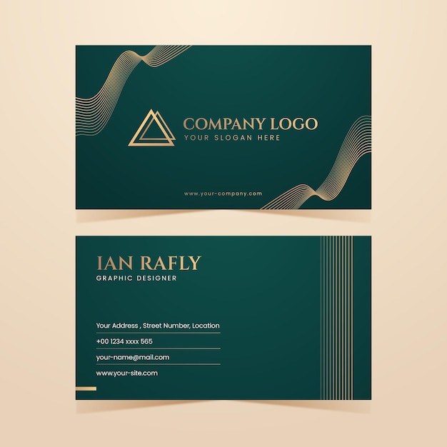 Gold foil business card template