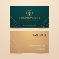 Gold foil business card template