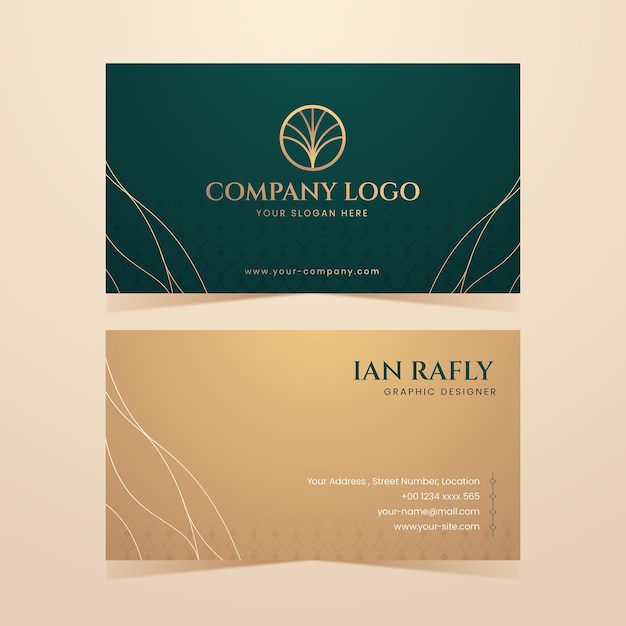 Gold foil business card template