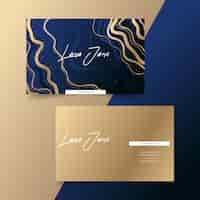 Free vector gold foil business card template