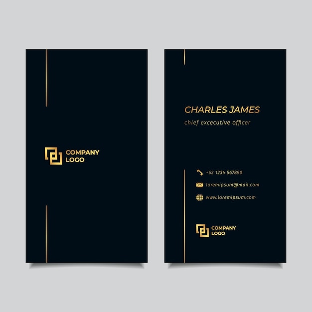 Free vector gold foil business card template