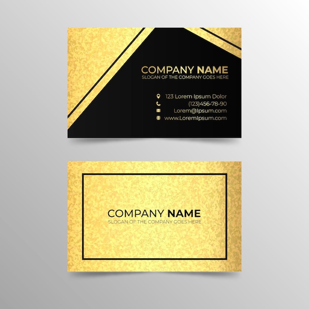 Free vector gold foil business card