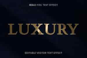 Free vector gold foil texture text effect vector editable template