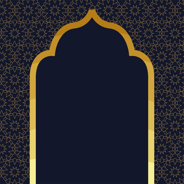 Gold frame arabic decoration style