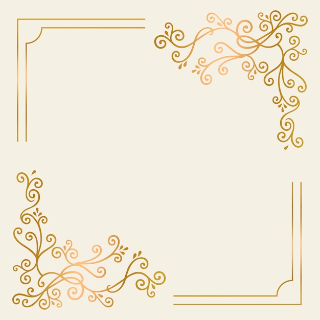 Free vector gold frame background