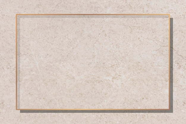 Cornice dorata su sfondo di marmo beige vettore