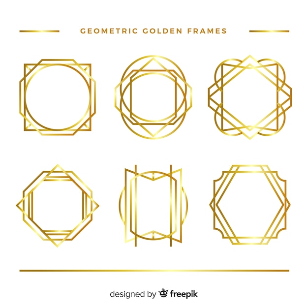 Free vector gold frame collection